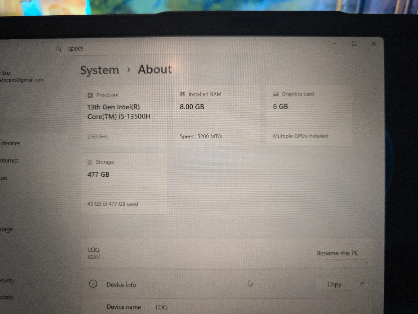 Lenovo LOQ gaming laptop 15.6 inch - photo 3