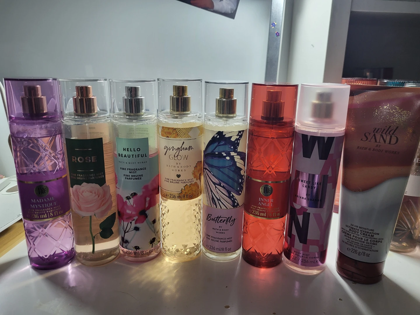 Bath & Body Works Fine Fragrance Mists and Body Cream Lot
