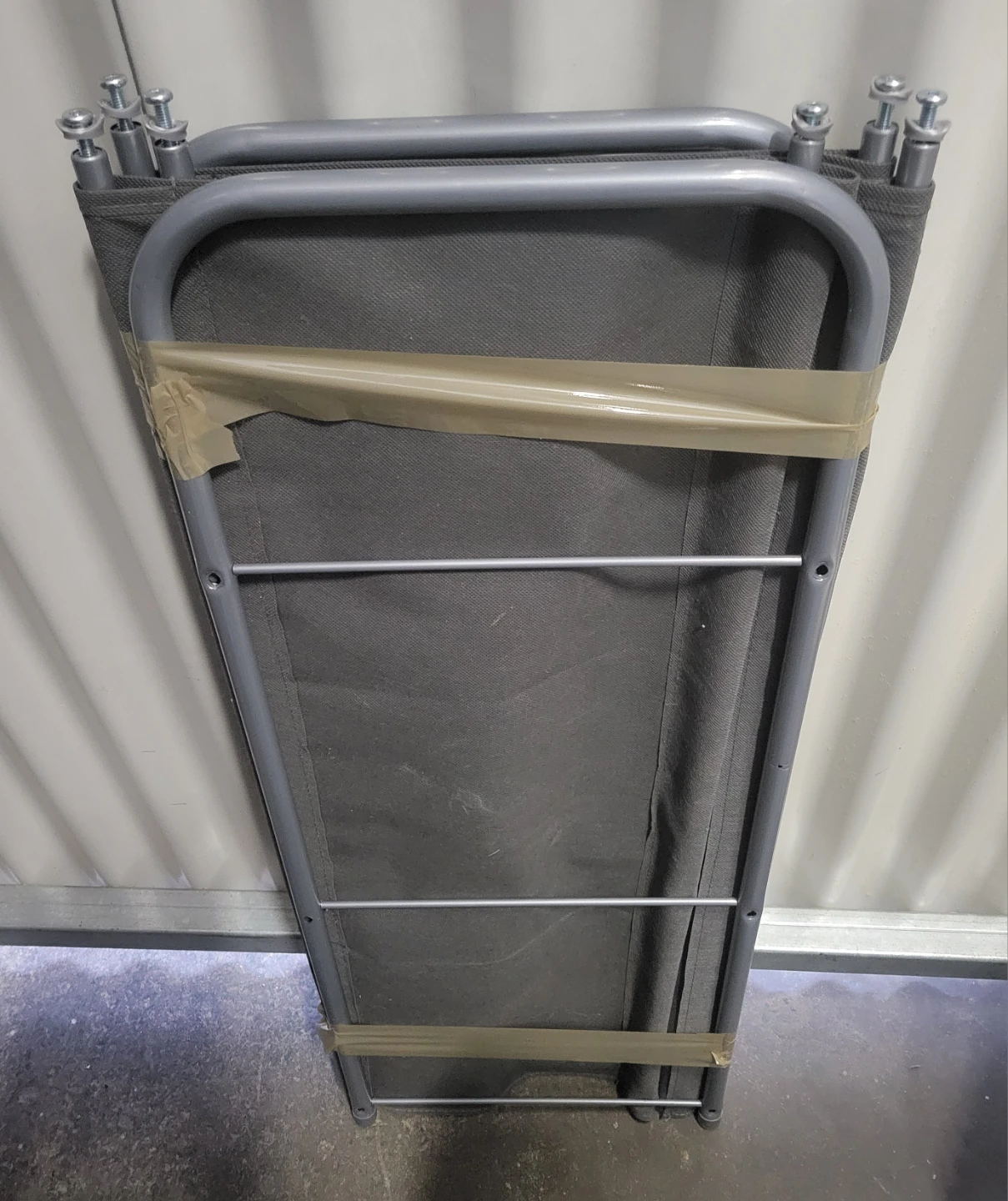 3-Tier Gray Fabric Storage Shelf Unit - photo 3