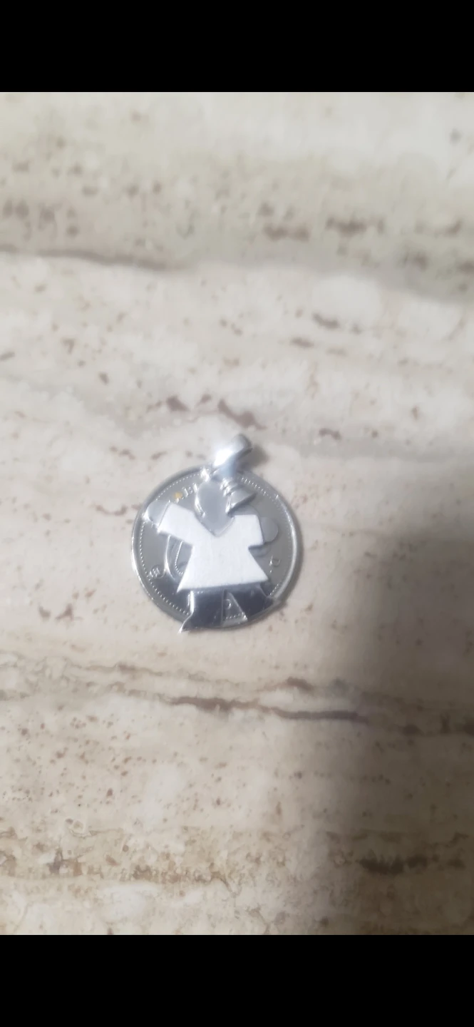 White Gold Girl Charm Pendant - photo 2