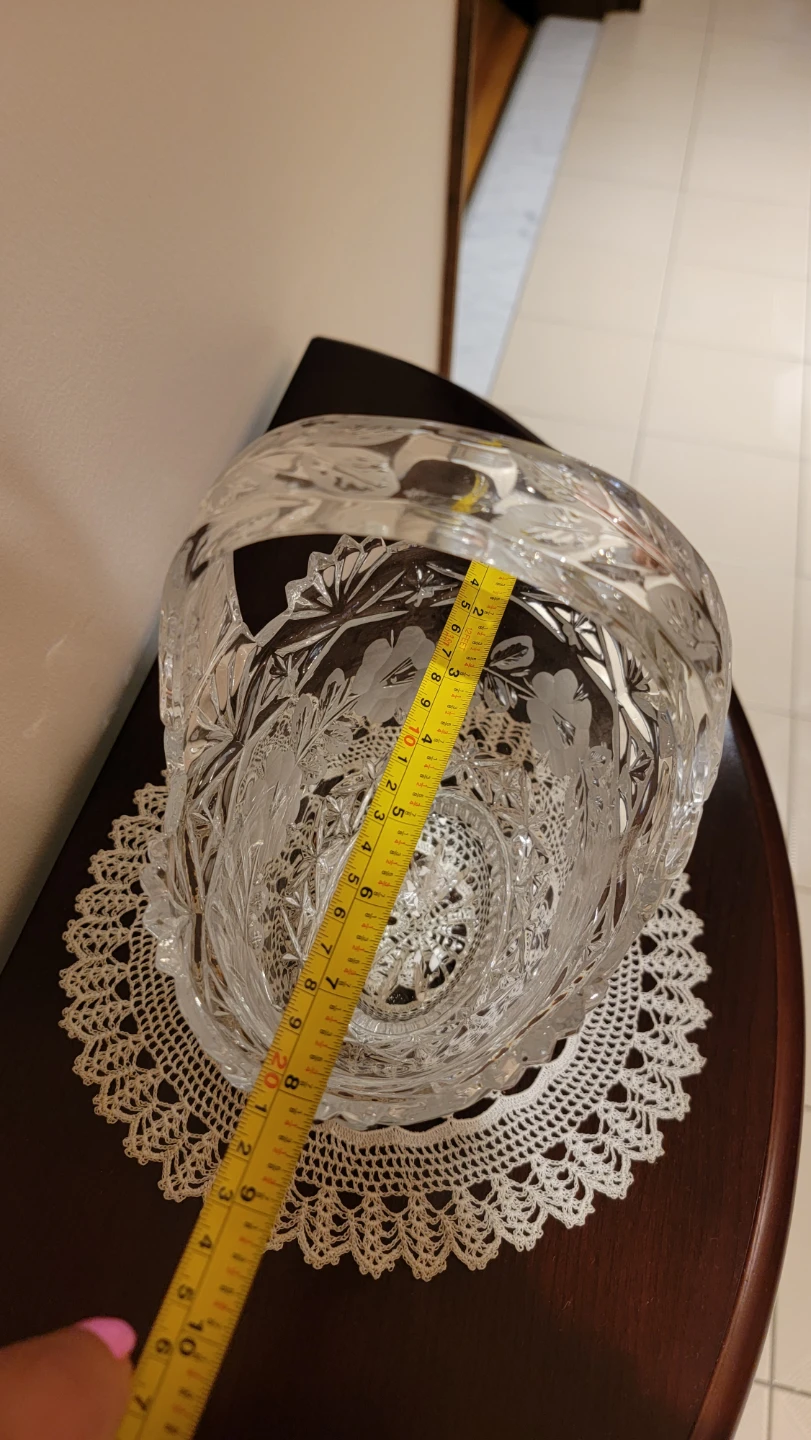 Crystal Glass Basket with Handle - photo 5