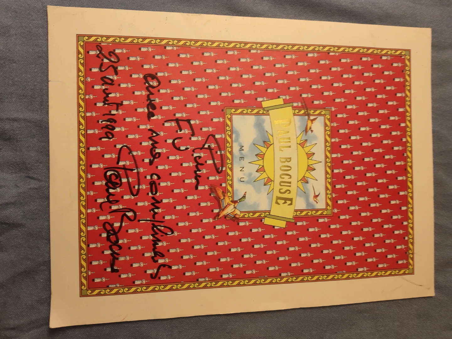 Paul Bocuse Menu ETE 1999