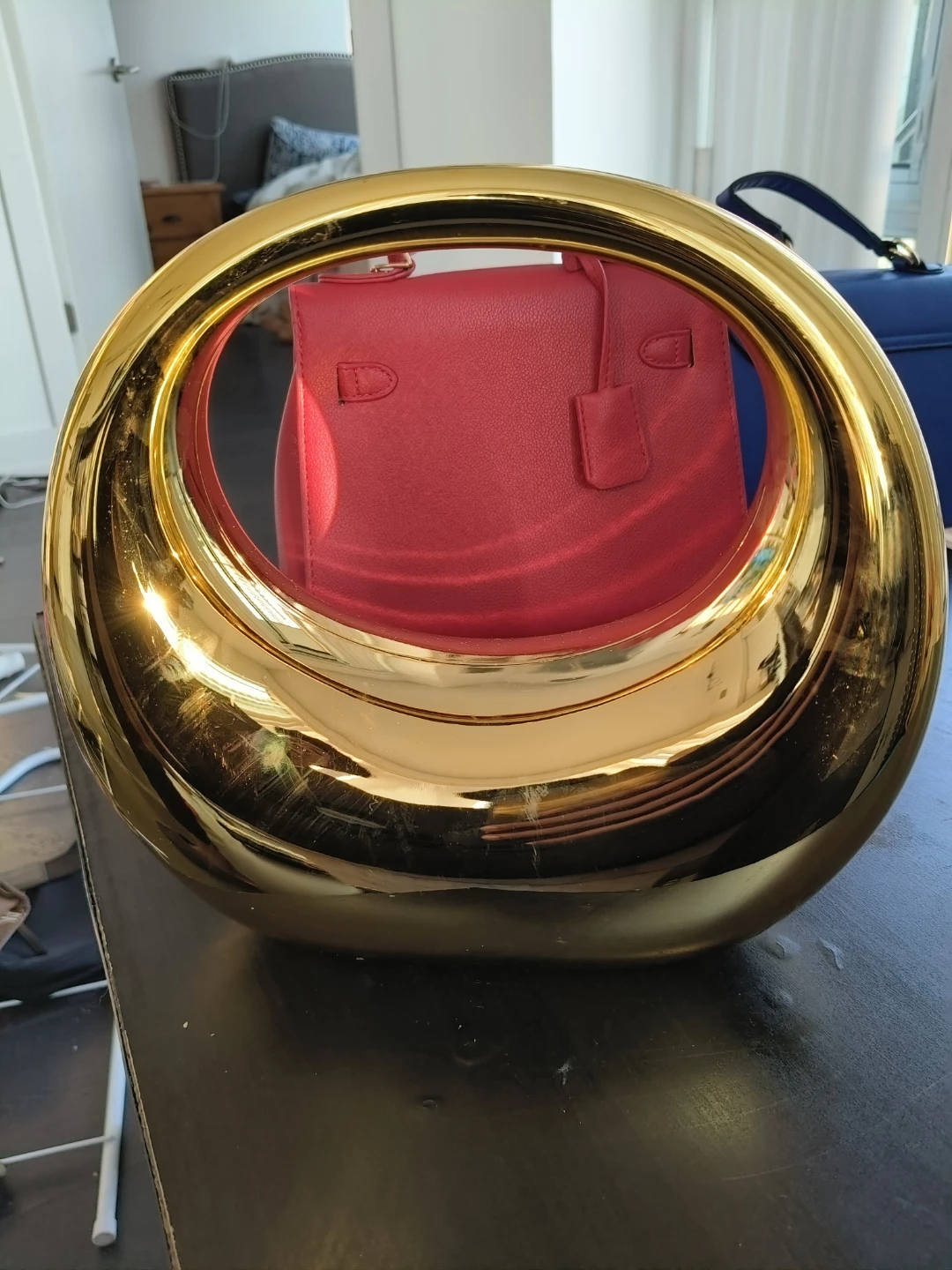 Gold Abstract Sculpture Decorative Bowl - photo 3