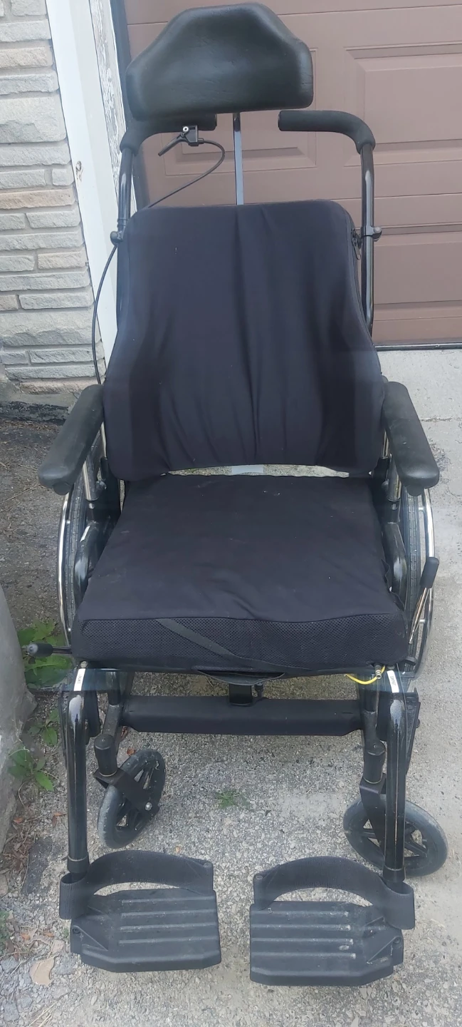 Black Mobility Wheelchair with Headrest