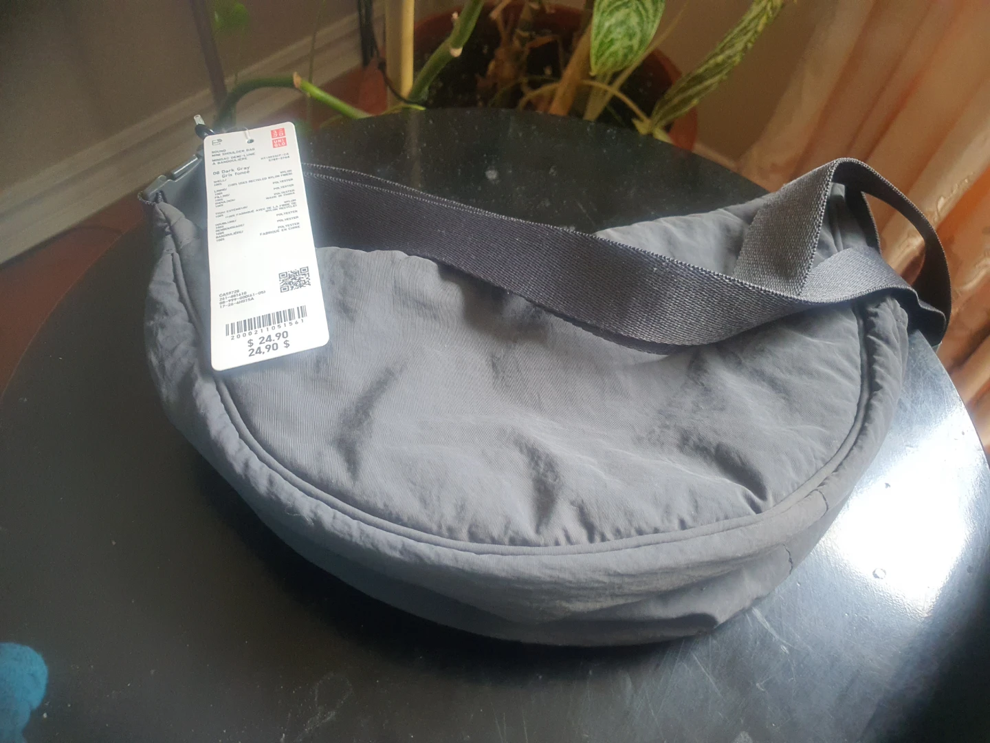 UNIQLO Round Mini Shoulder Bag - Dark Gray