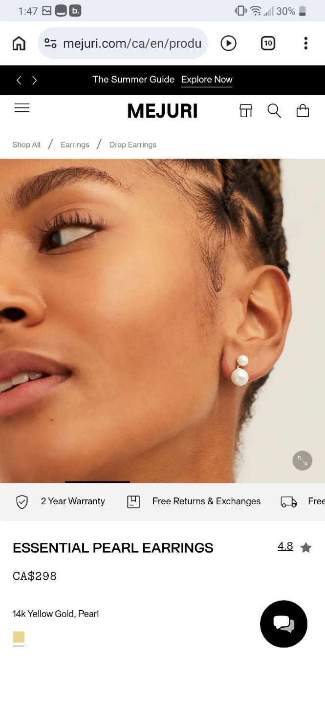 Mejuri Essential Pearl Earrings