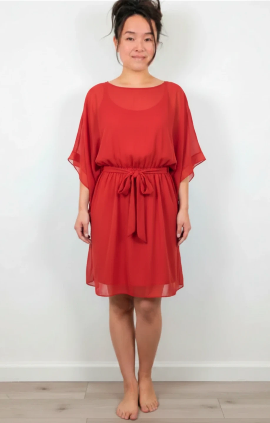 BCBGMAXAZRIA Red Kaftan Dress