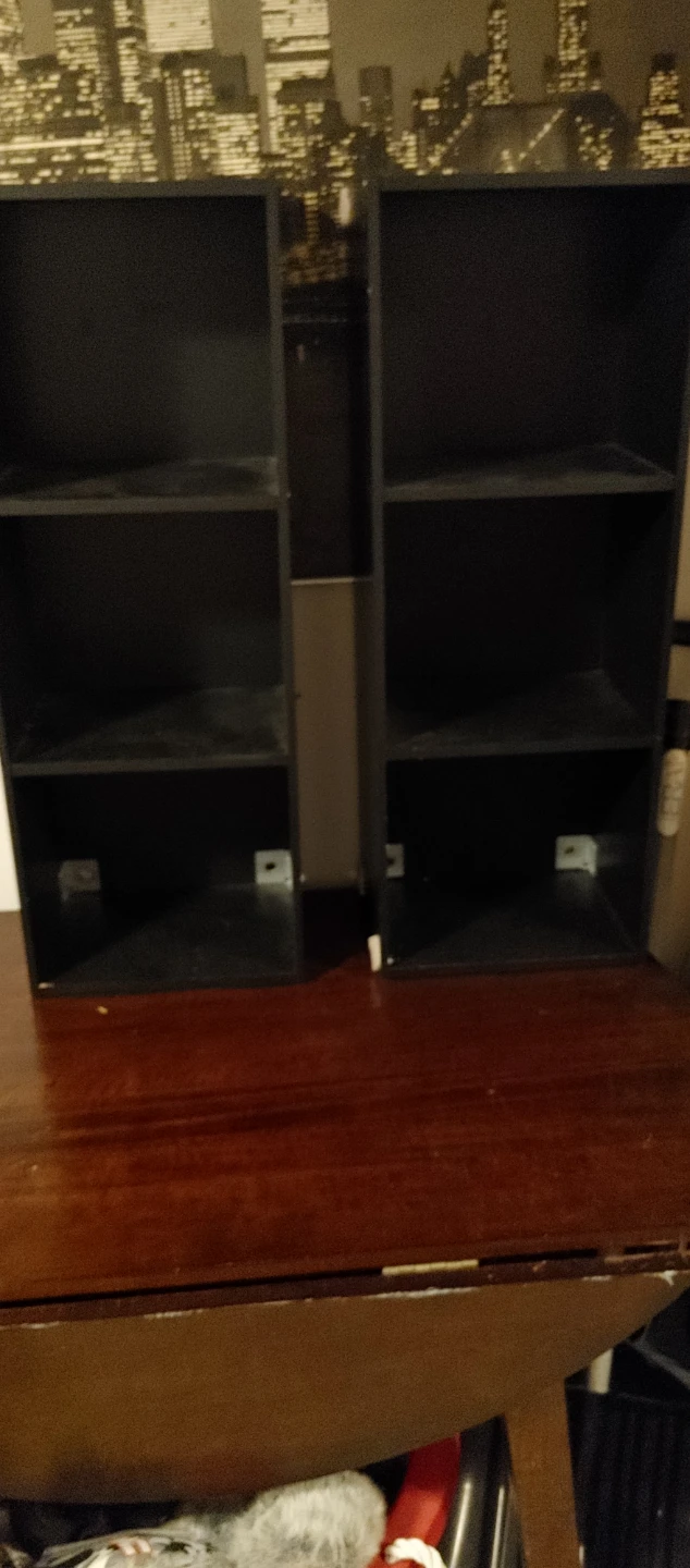 Black 2-Cube Storage Unit