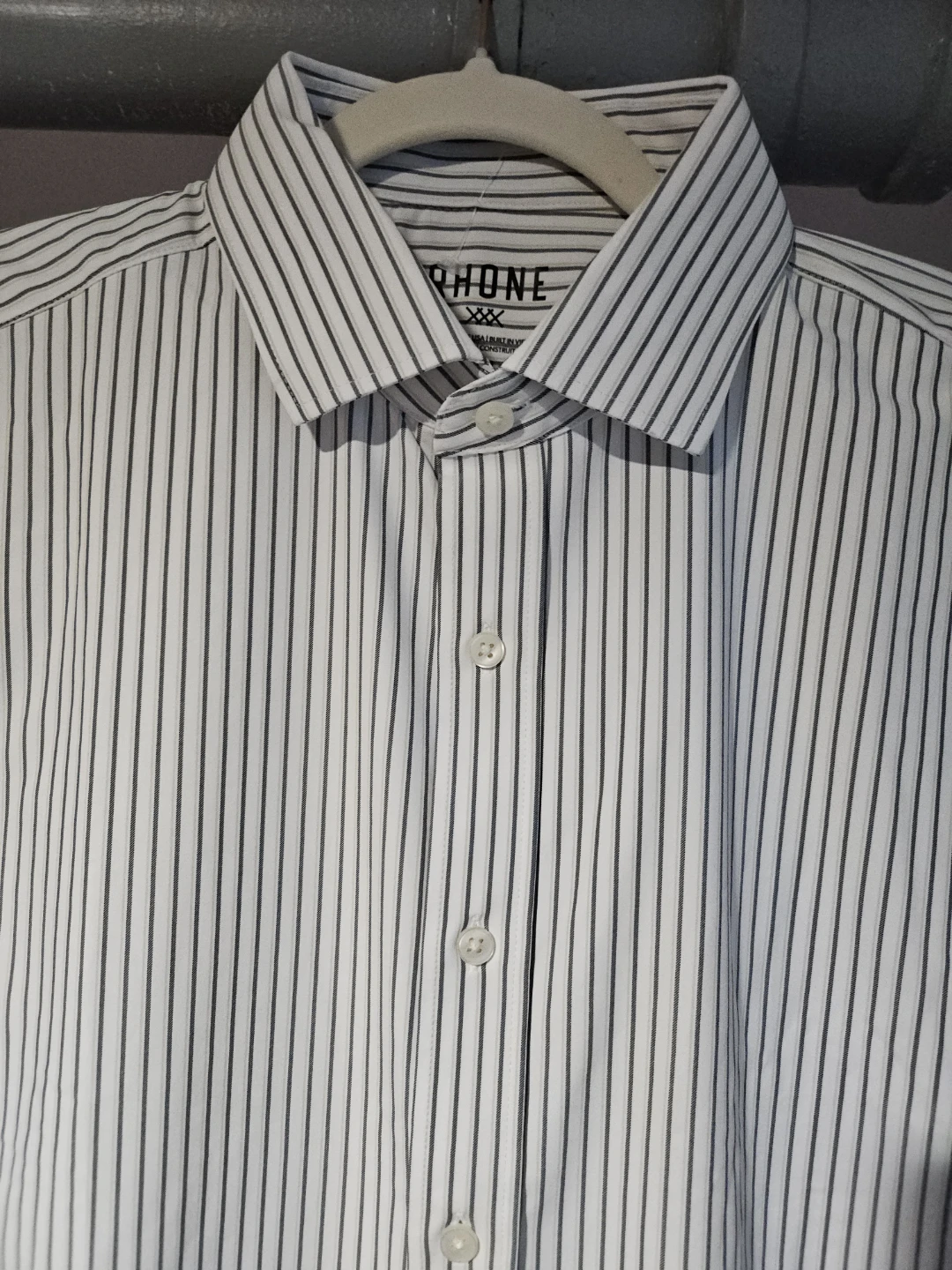 Rhone Men's Short Sleeve Striped Dress Shirt - photo 2