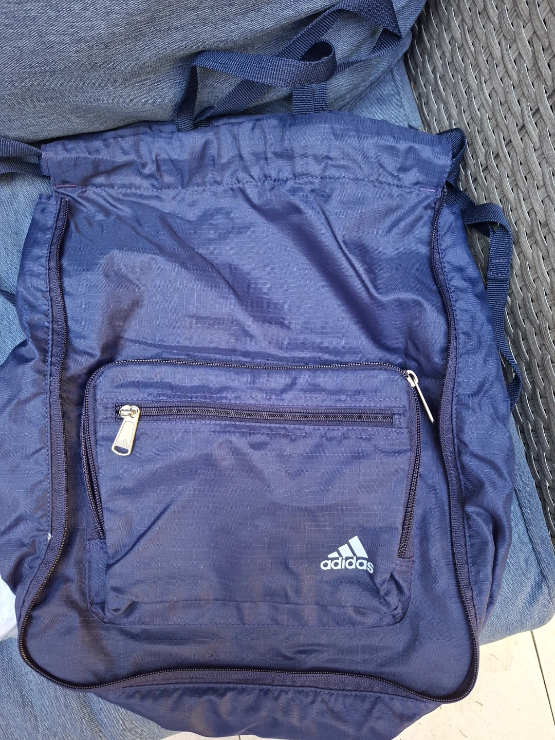 Adidas Blue Drawstring Backpack