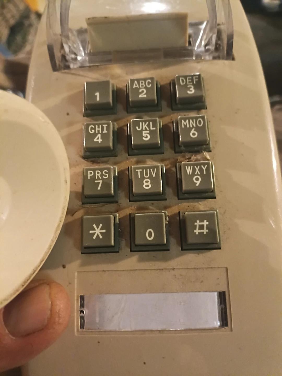Vintage Beige Rotary Dial Telephone