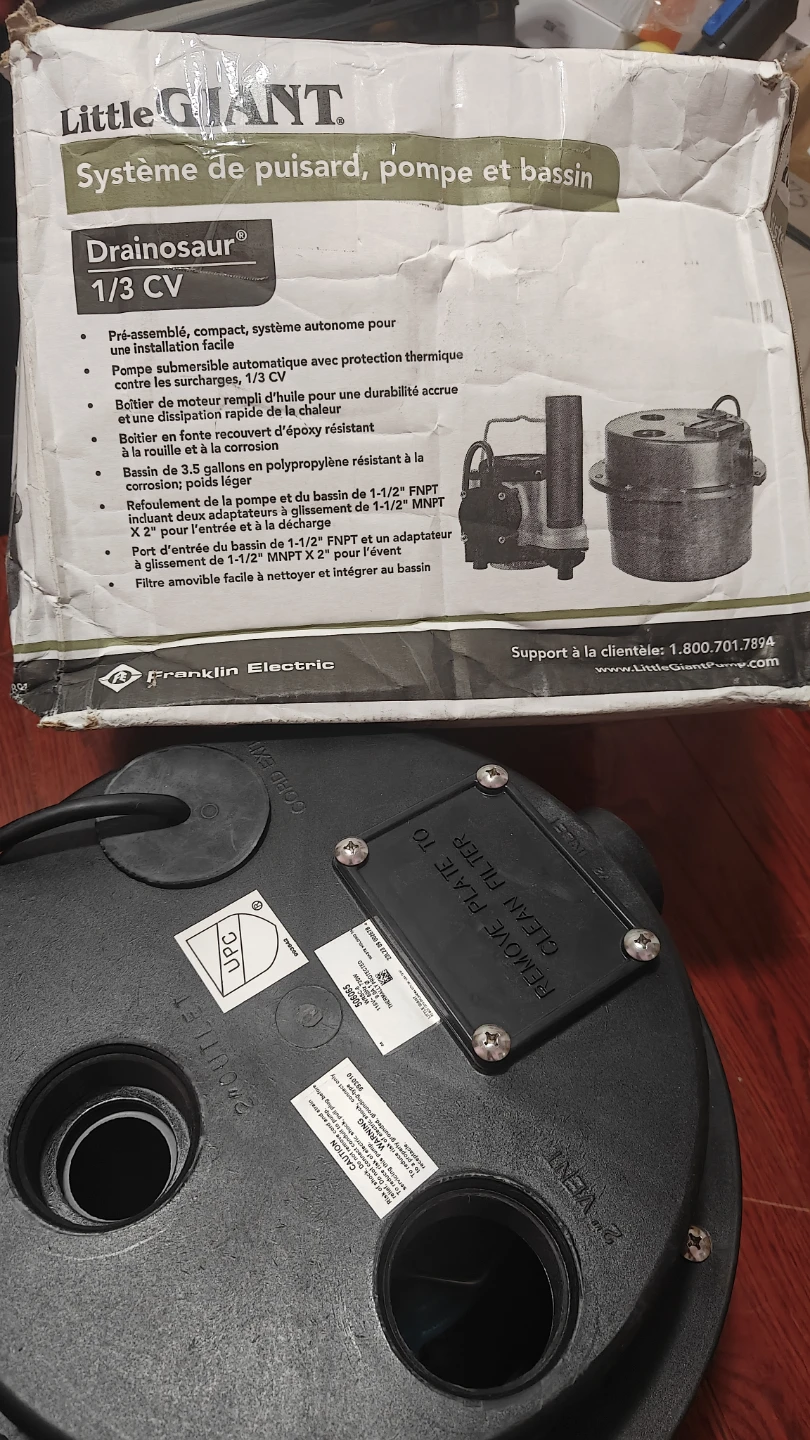 Little Giant Drainosaur 1/3 CV Sump Pump System - photo 2