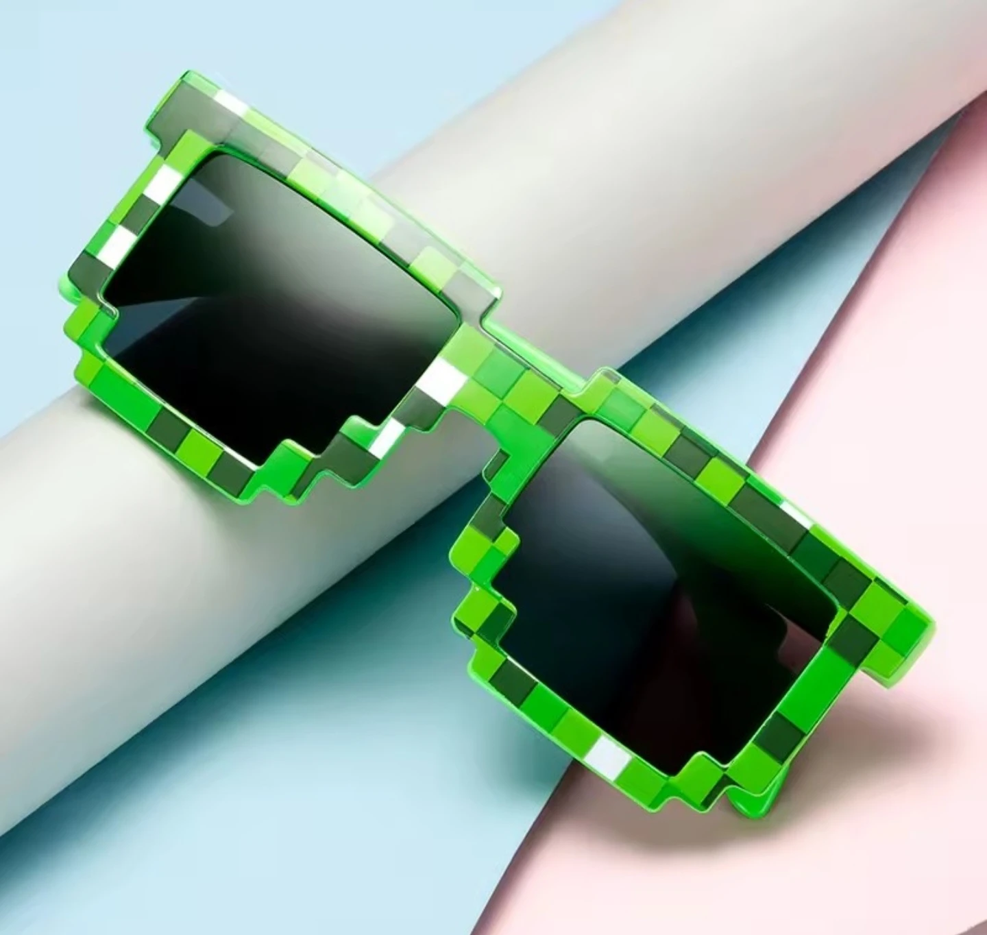 Pixelated Green Sunglasses