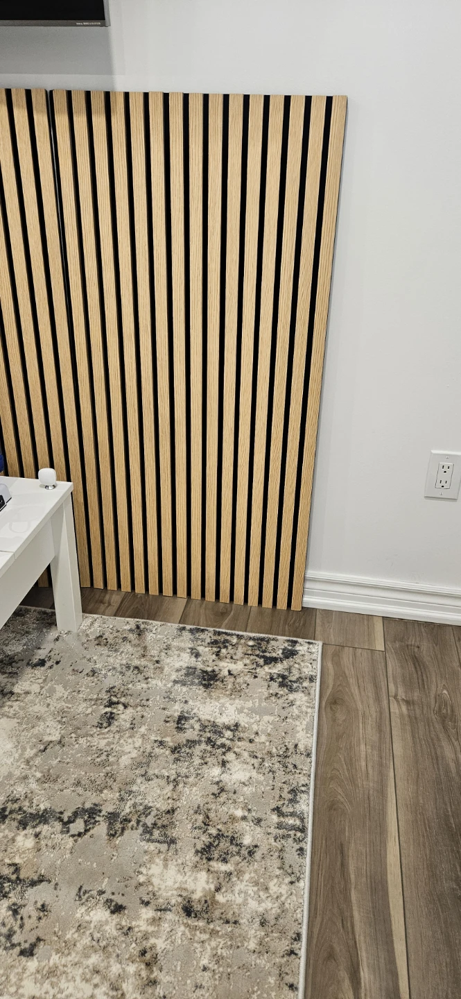 Oak Acoustic Slat Wall Panels — Set of 4 — $125 - photo 2