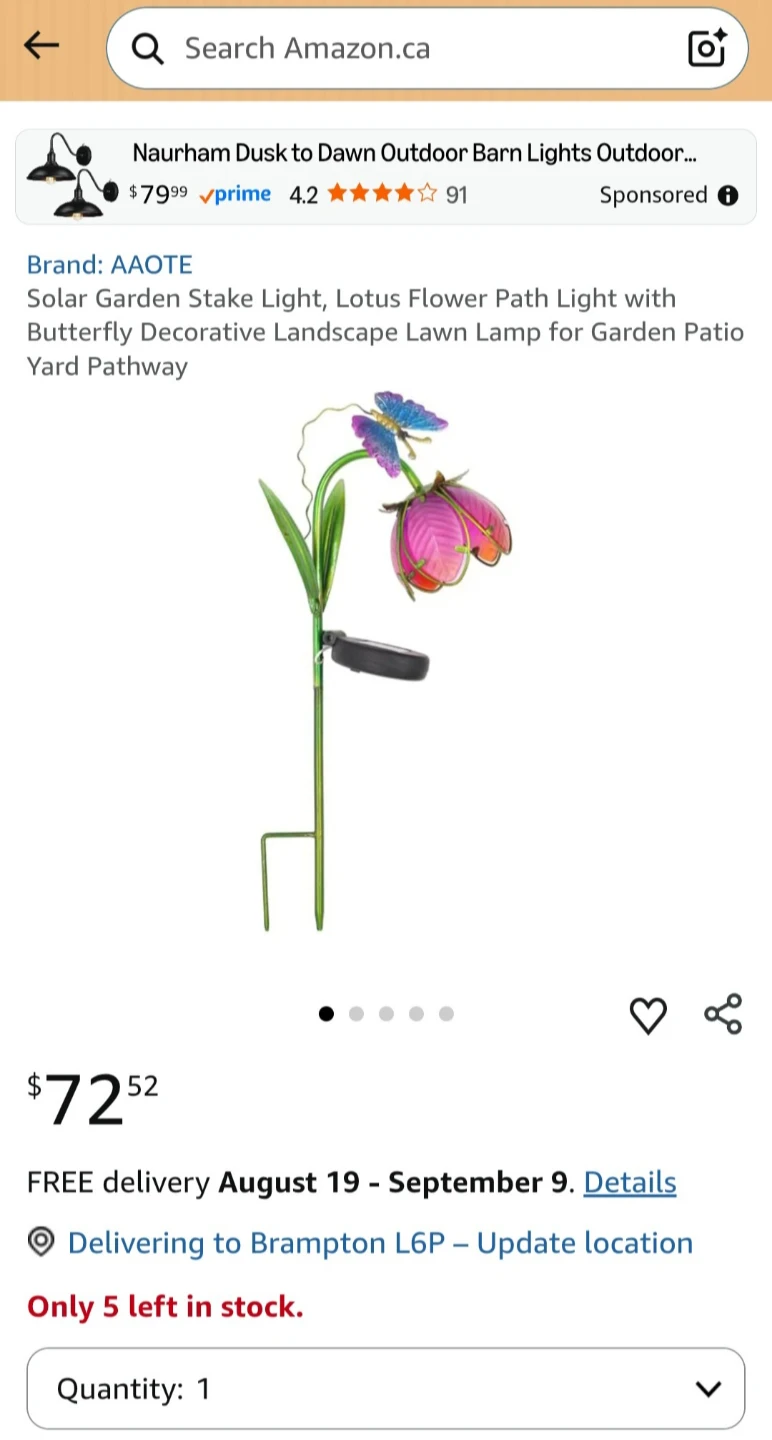 4 Different Coloured Flower Solar Decor - photo 5