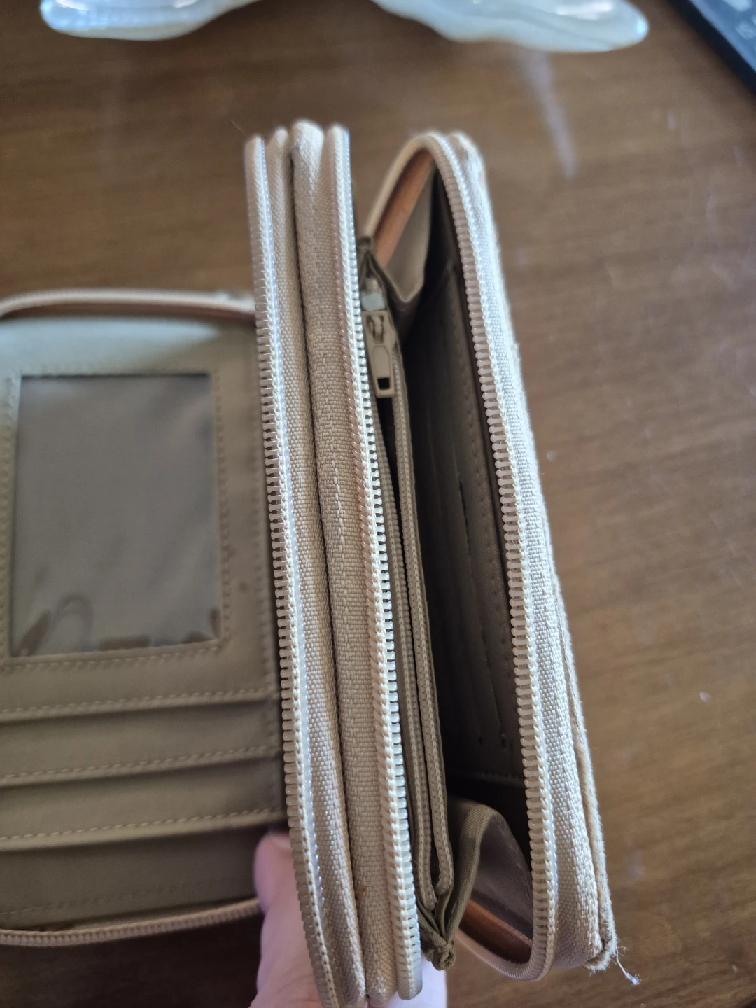 Tan Corduroy Zip-Around Wallet - photo 3