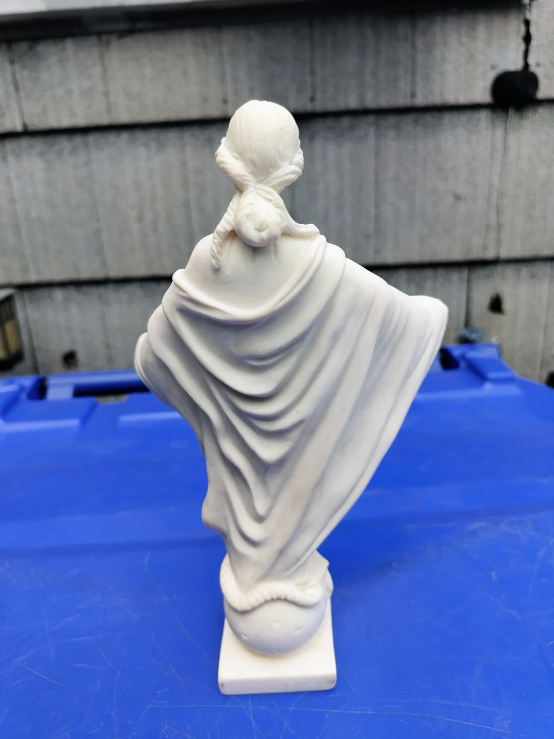 Virgin Mary statue stepping on snake porcelain 9 tall - photo 2