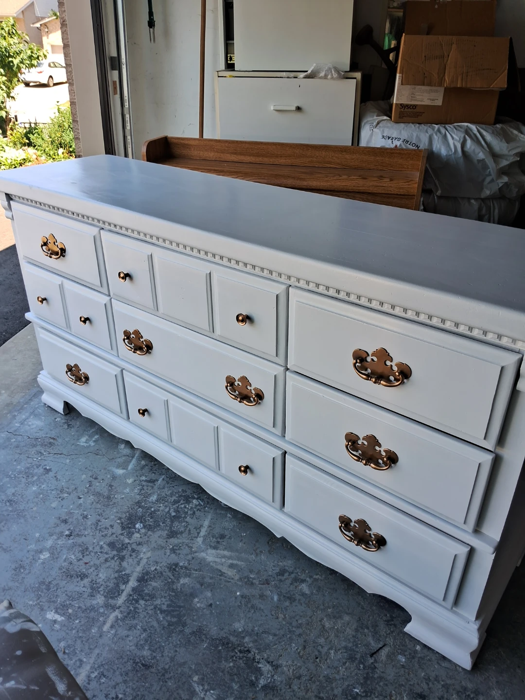 White Dresser with 9 Drawers
