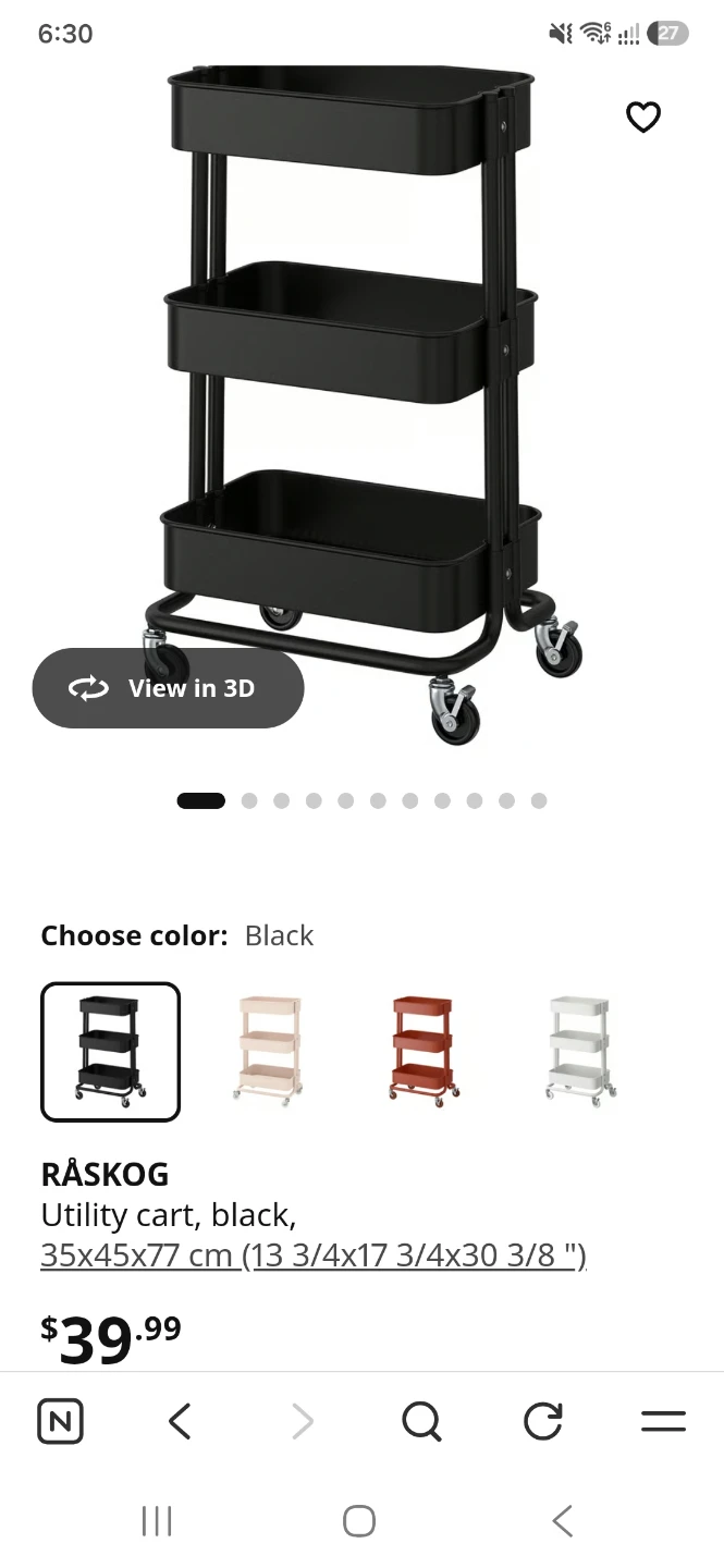 IKEA RASKOG Utility Cart - Black - photo 4