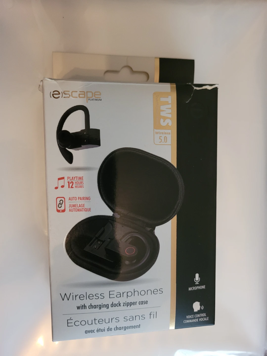 Escape Platinum Wireless Earphones with Charging Case