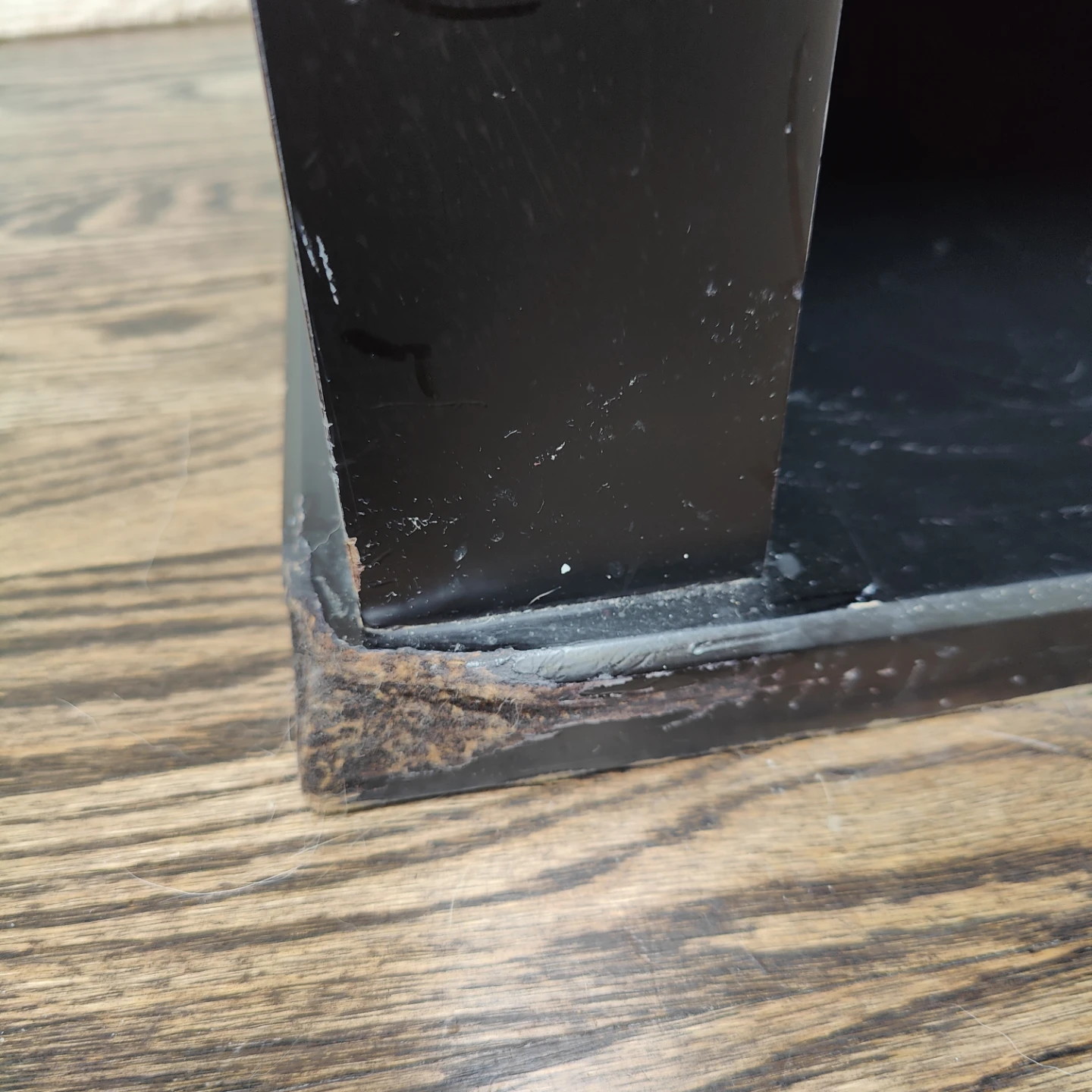 Black electric fireplace tv shelf table - photo 4