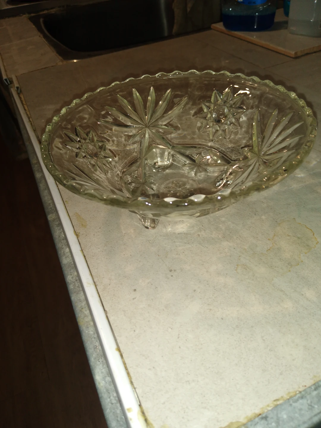 Vintage Anchor Hocking crystal candy dish