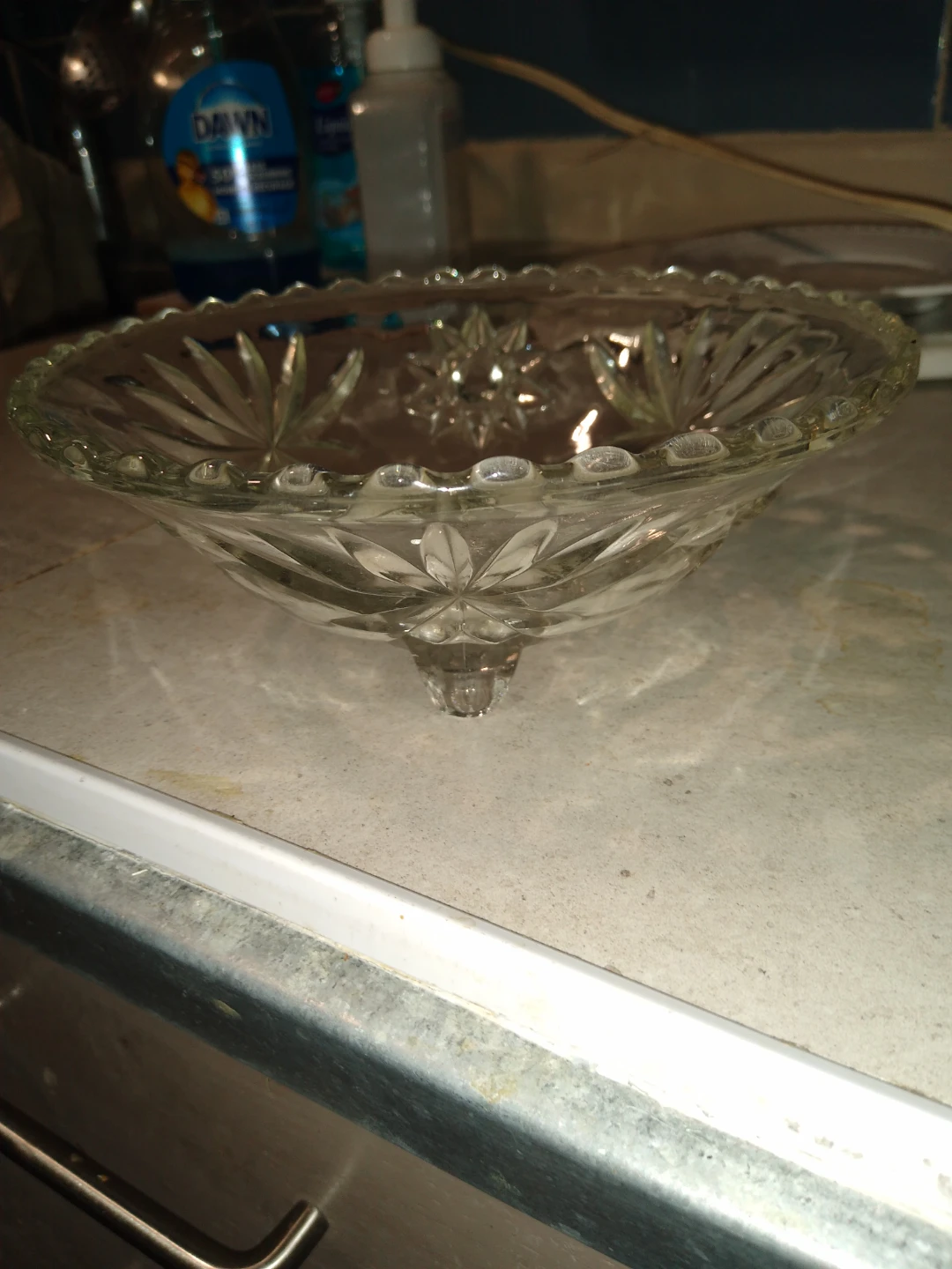 Vintage Anchor Hocking crystal candy dish - photo 2