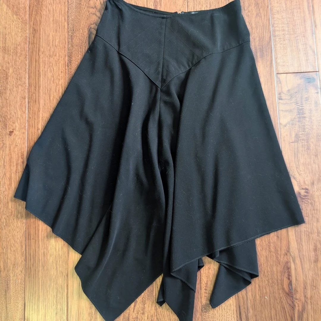 Vintage asymmetrical midi skirt