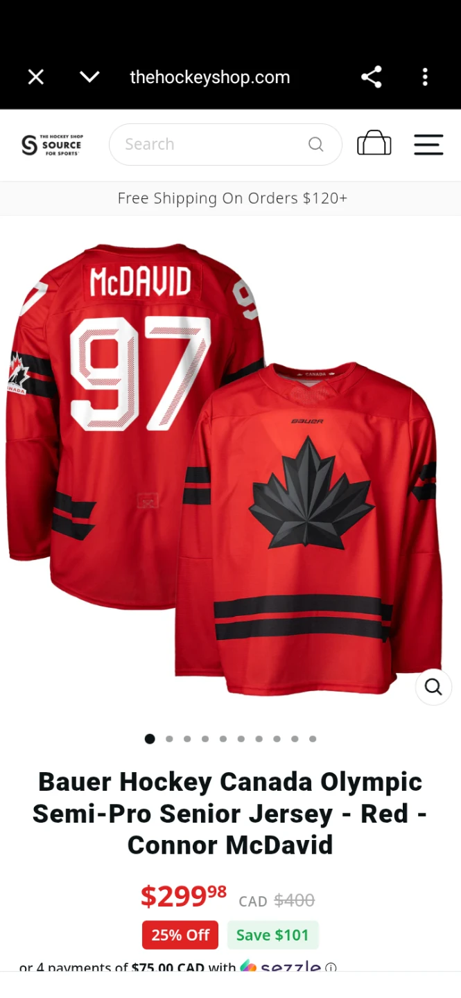 Connor McDavid 97 Canada Hockey Jersey