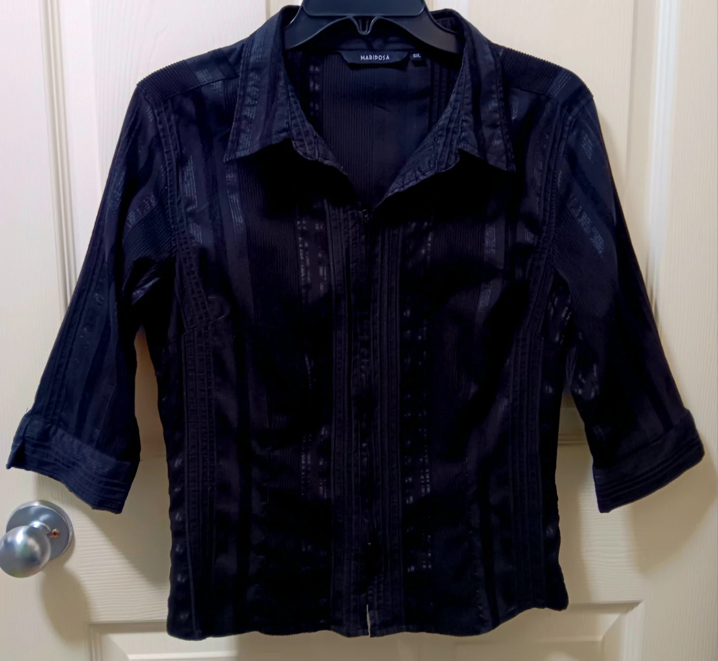 🧥Mariposa Black Zipper-Up Shirt 🧥