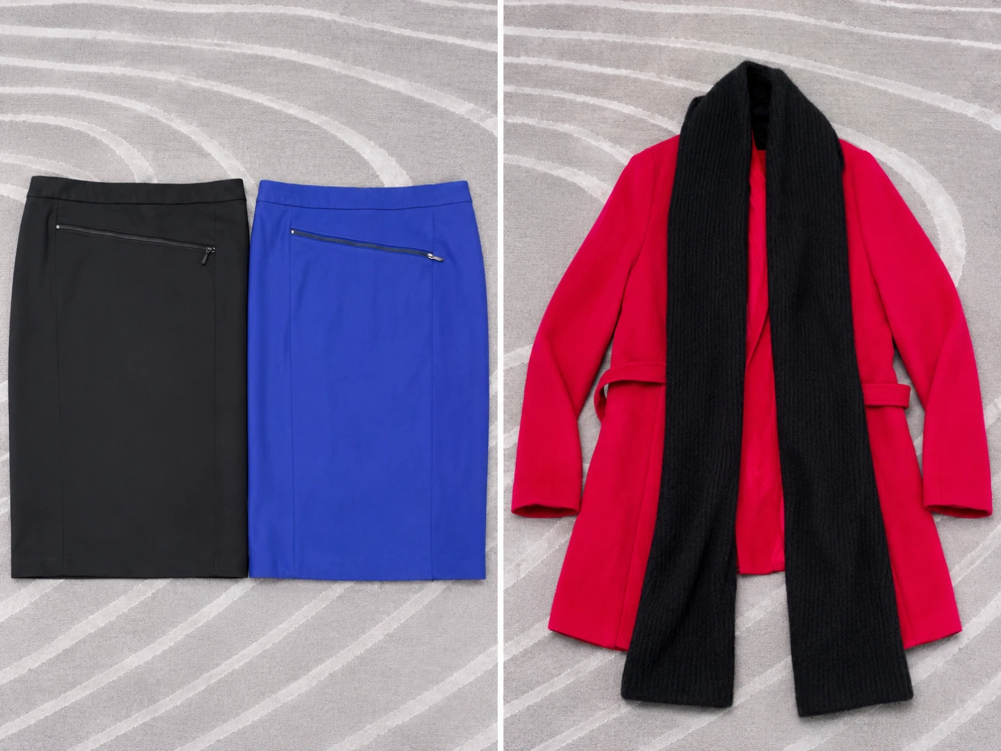 Women's Skirts and Coat with Scarf