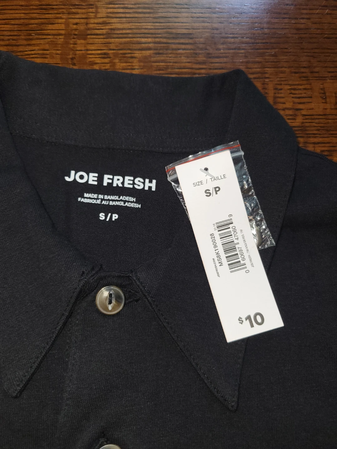 Joe Fresh Black Polo Shirt Size S/P - photo 2