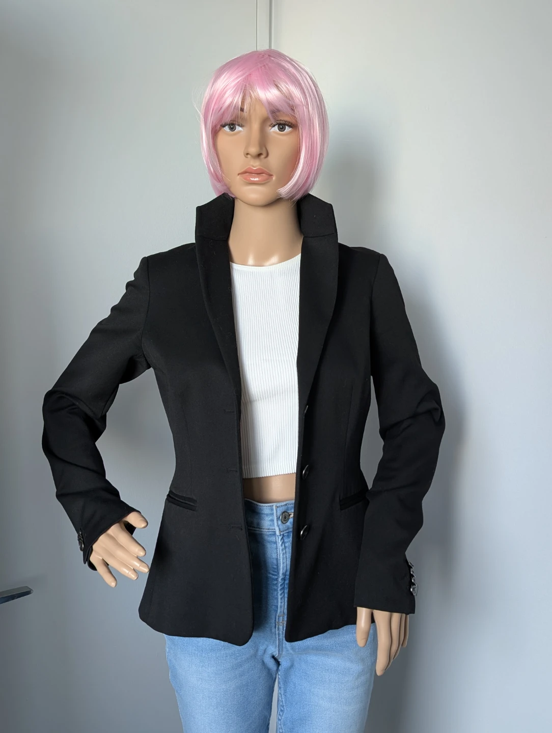 Tristan Black Blazer with Detailed Lining