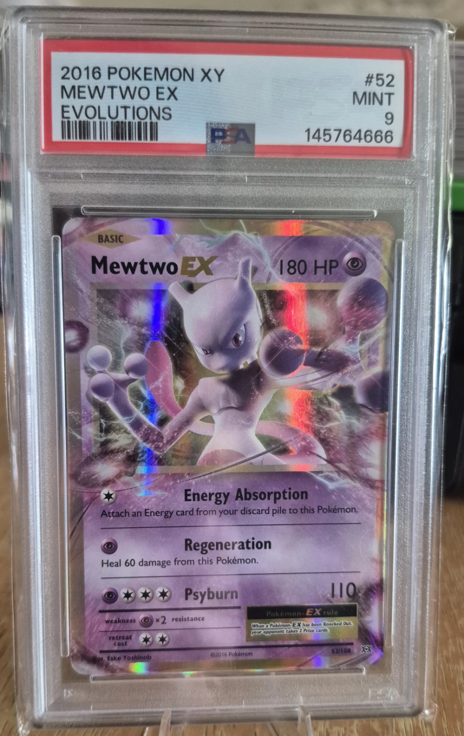 Psa 9 2016 Pokemon XY Evolutions Mewtwo EX