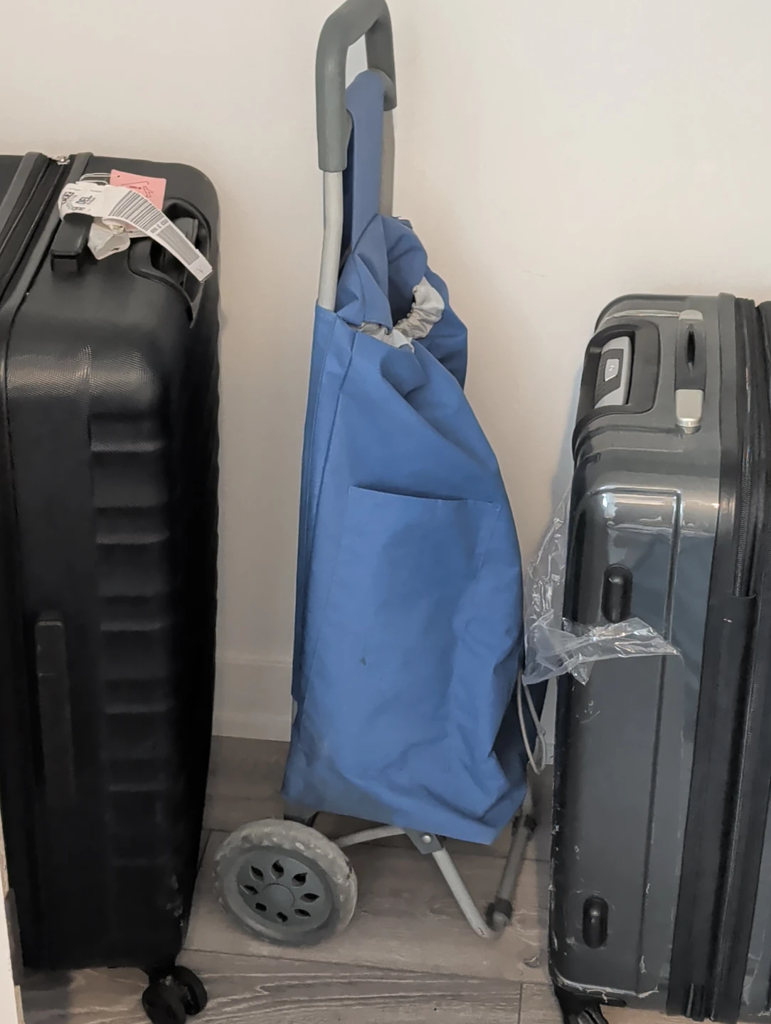 Blue Shopping Trolley with Wheels