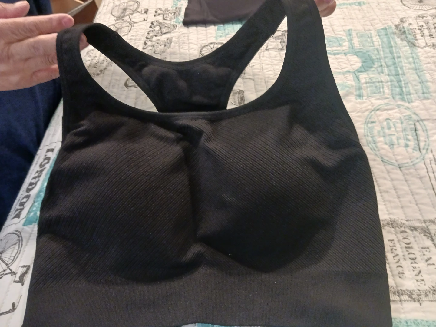 Member's Mark Black Seamless Racerback Sports Bra XXL