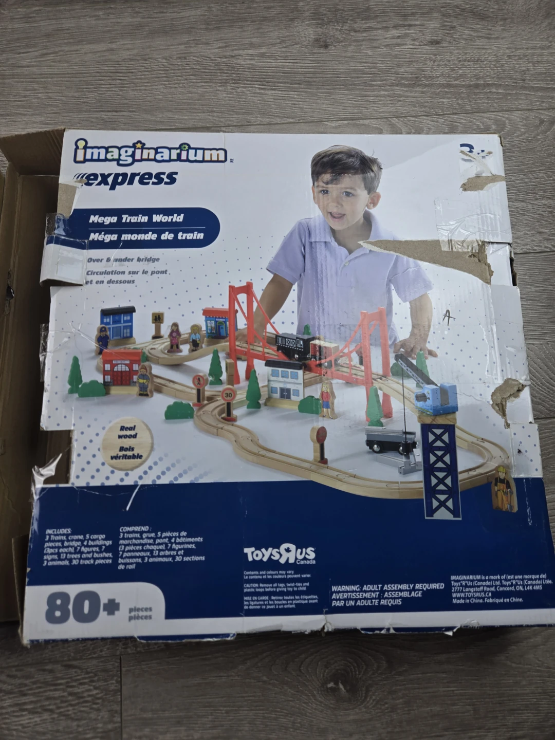 Train track set real wood - photo 2