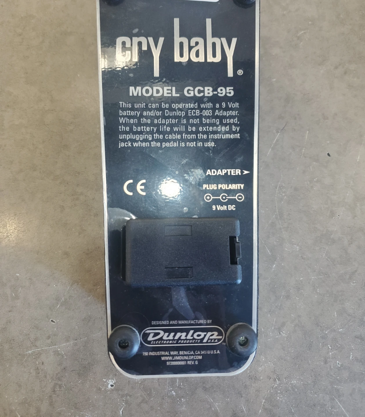 Dunlop Cry Baby Wah Pedal Model GCB-95 - photo 2
