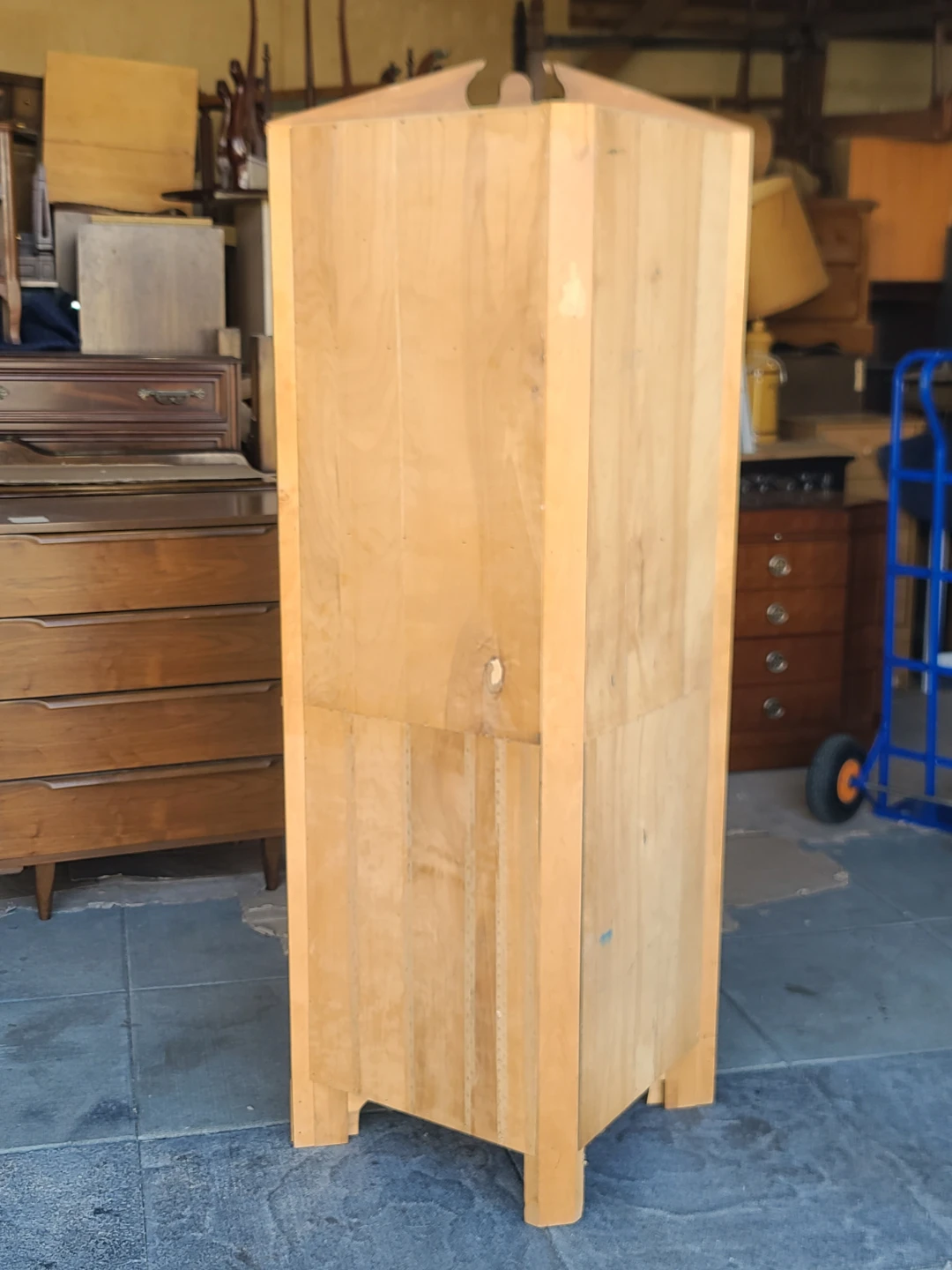 Vintage Wood Corner Hutch Cabinet - photo 5