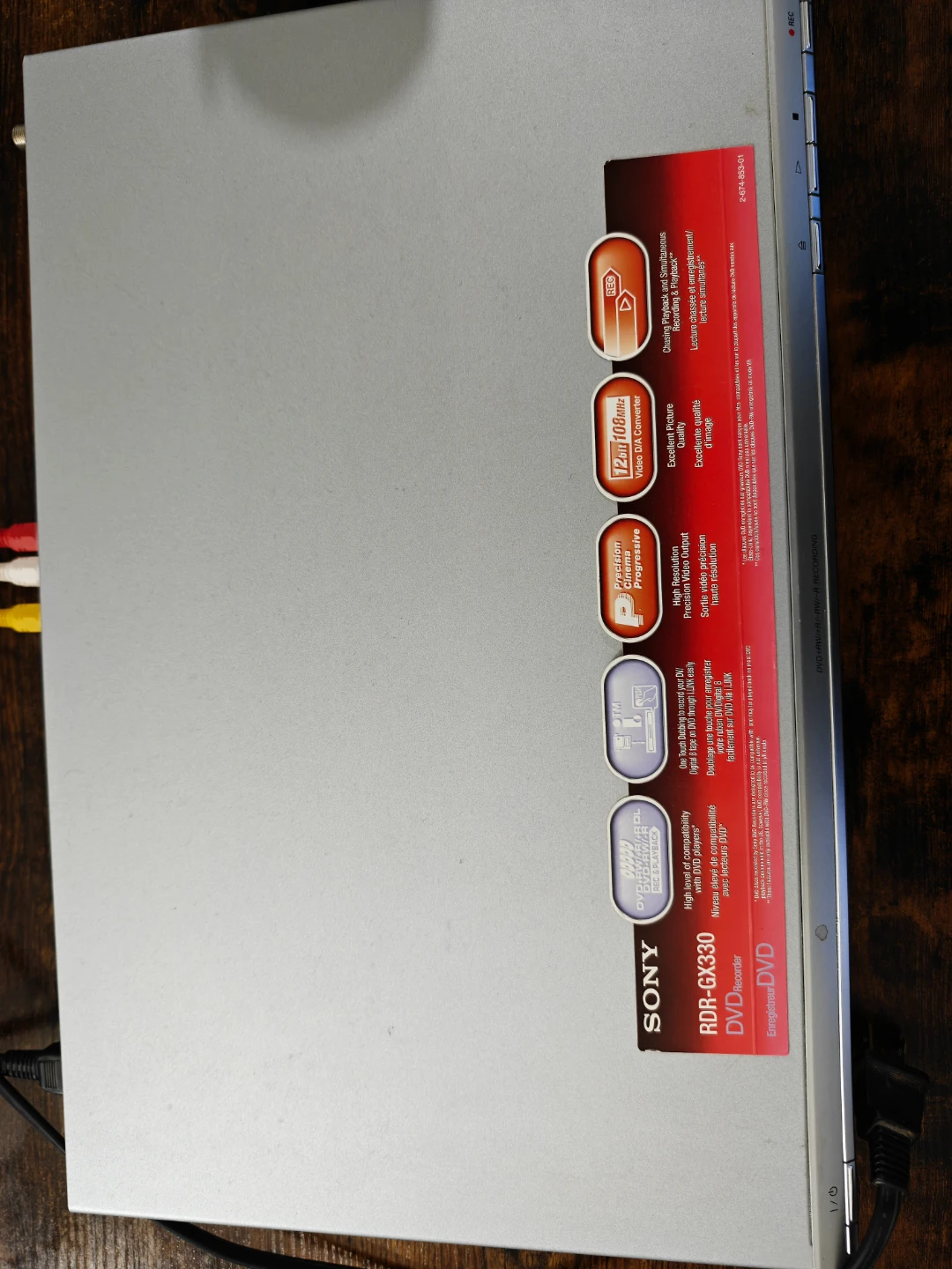Sony RDR-GX330 DVD Recorder - photo 5