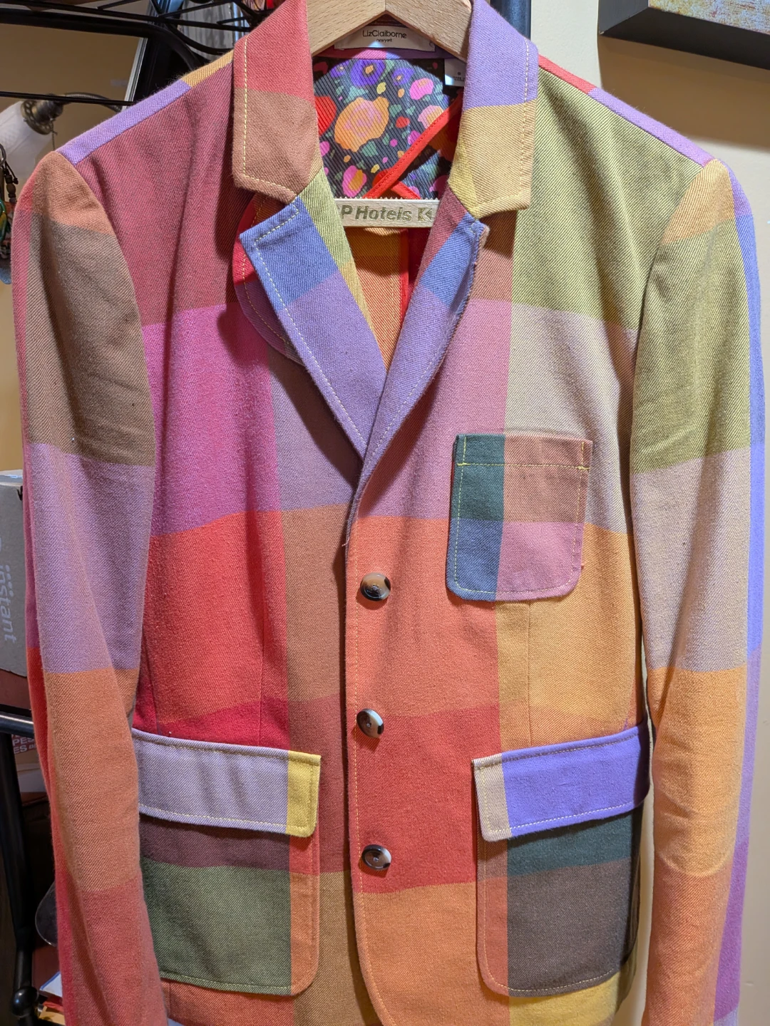 Vintage colour woman's coat 1990 Liz Claiborne