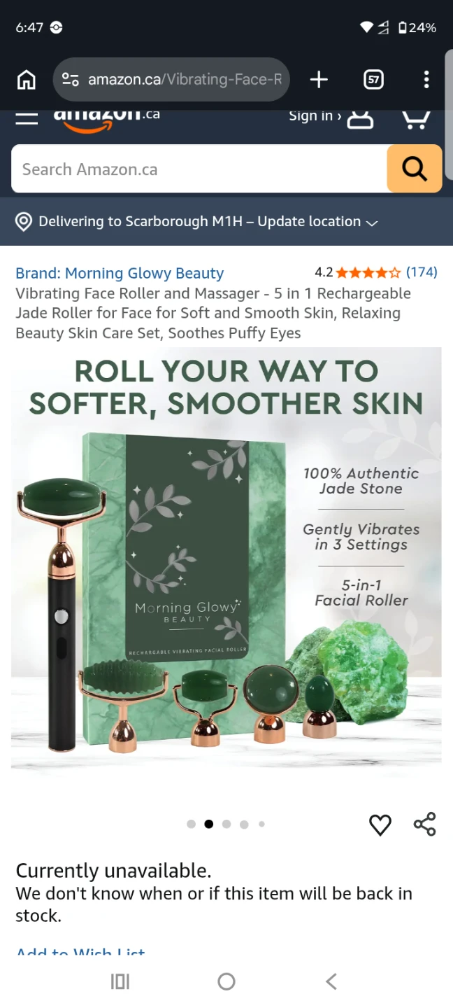 Morning Glowy Beauty 5-in-1 Rechargeable Vibrating Face Roller