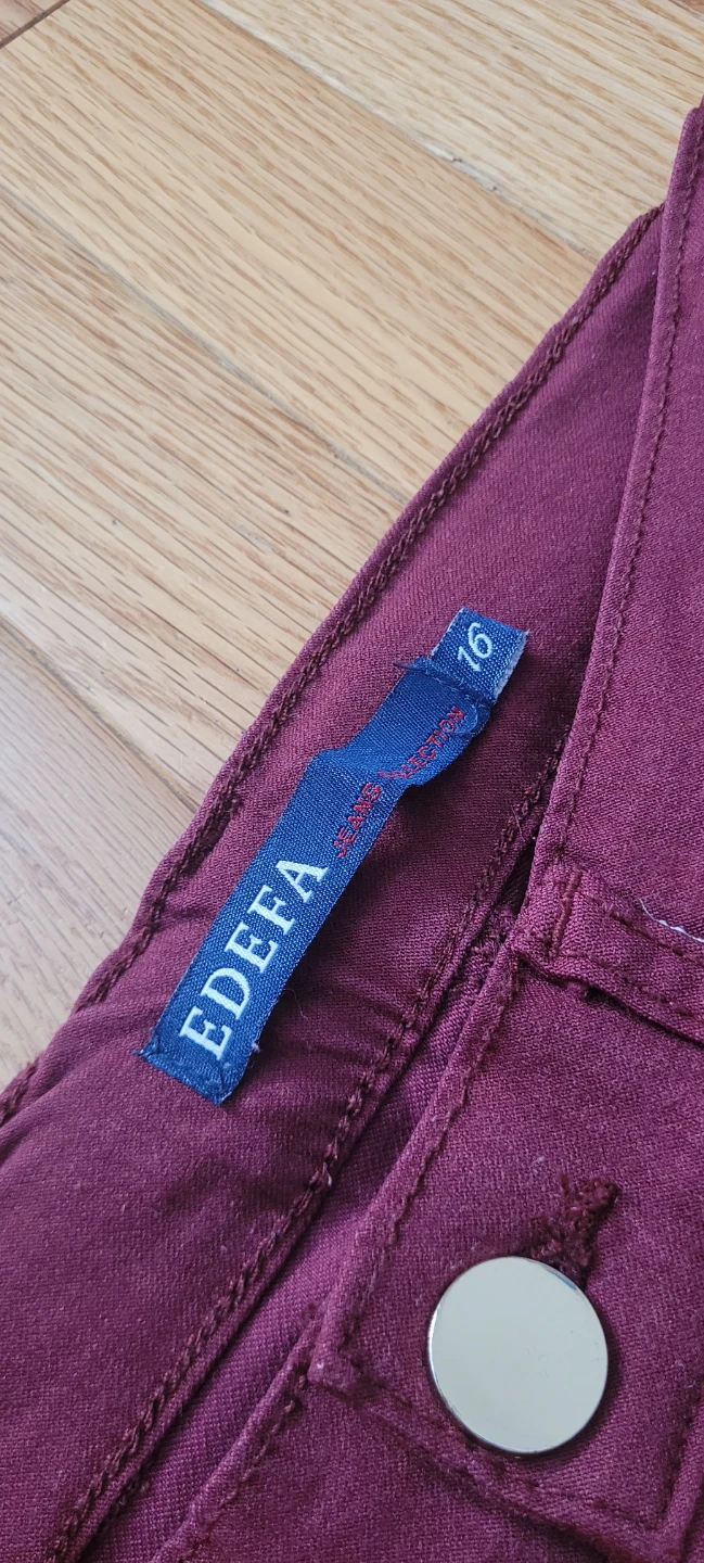 Edefa Burgundy Pants Size 16 - photo 2