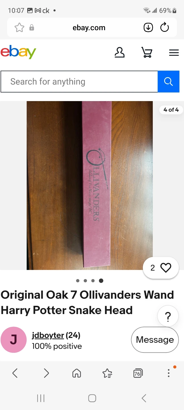 Ollivanders Harry Potter  snakehead wand. - photo 4