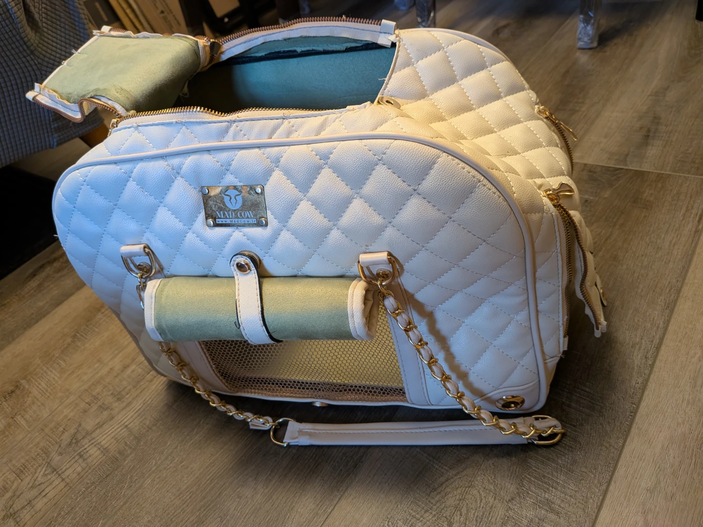 Small Pet Carrier Bag - White