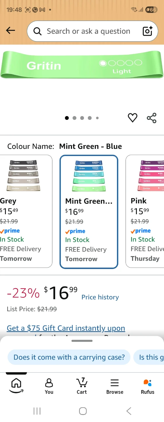 Gritin Resistance Bands Set – 5 Resistance Levels - photo 2