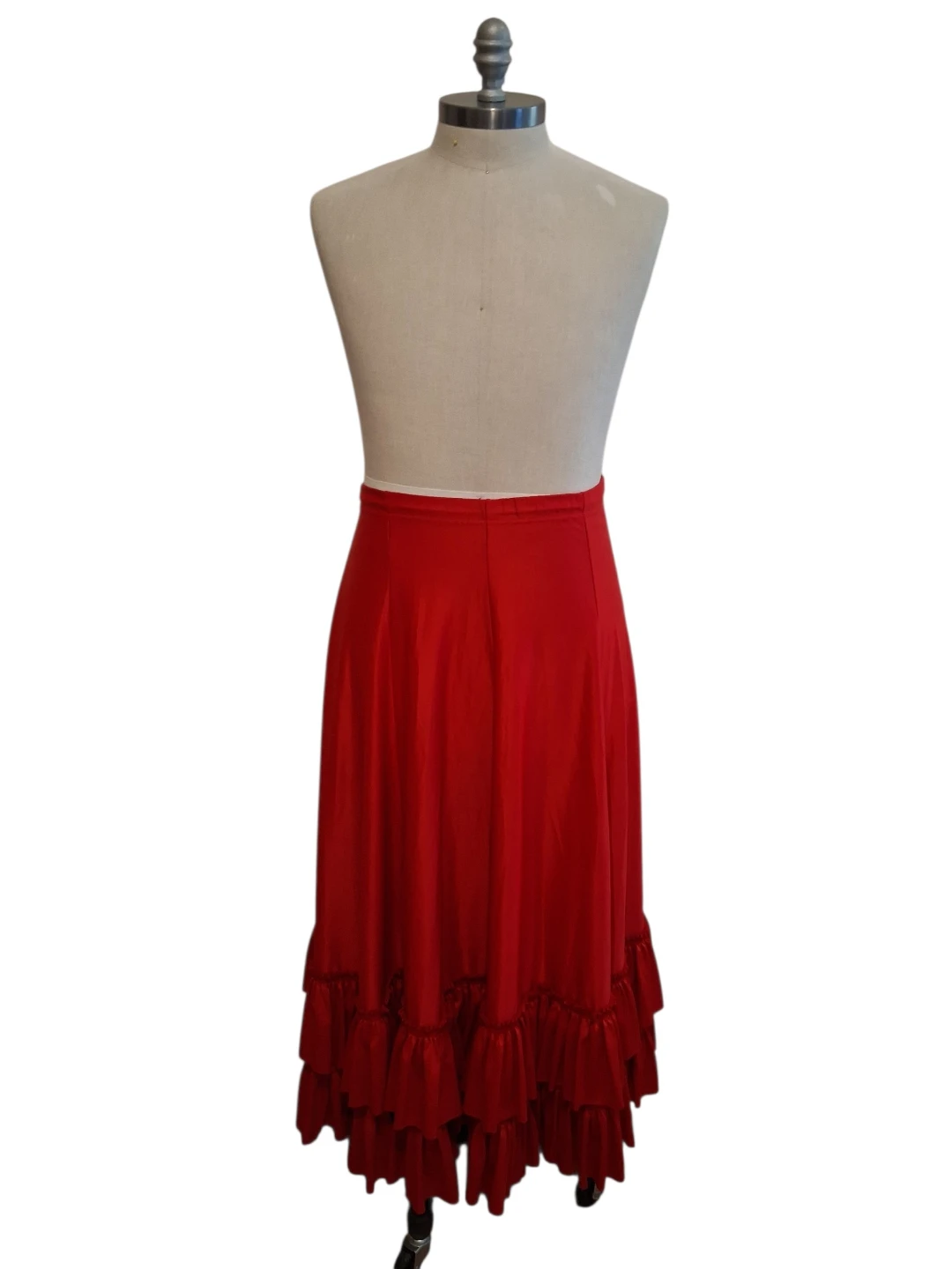Flamenco Red Ruffled  Skirt