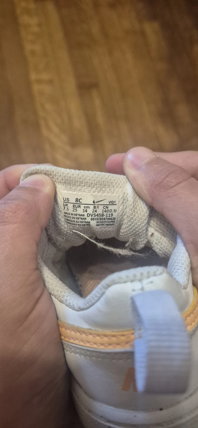 Nike Kids White/Orange Sneakers - photo 2