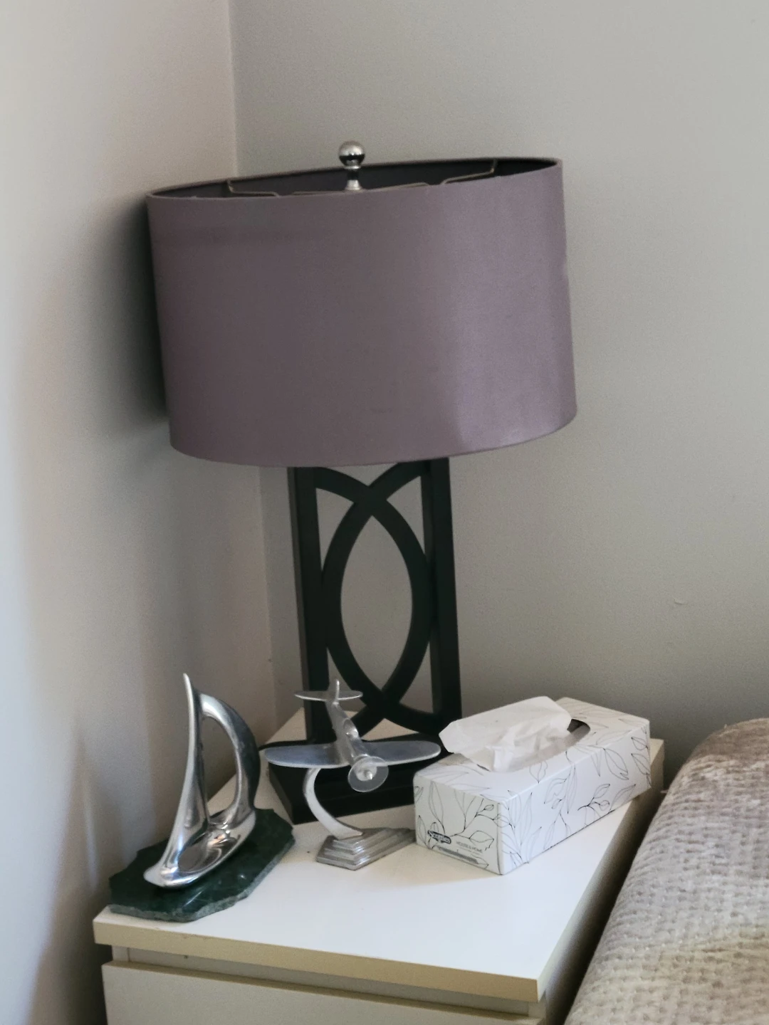 A pair of Table Lamp with Blue Shade - photo 2