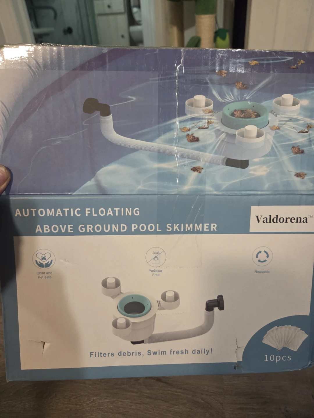 Valdorena Automatic Floating Pool Skimmer